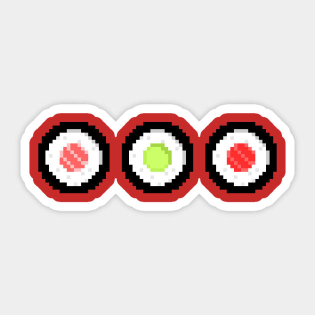 Pixel Maki Sushi Sticker by sombrasblancas